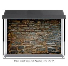 Rock Wall Polyester Fish Tank Glass Backdrop Aquarium Background 014