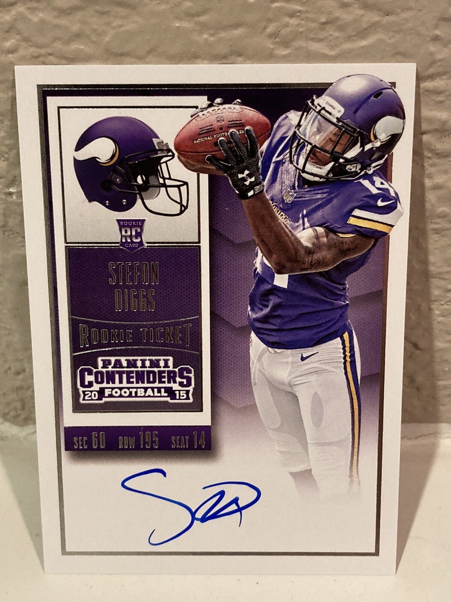 2015 Panini Contenders #235A Stefon Diggs RC Auto - ROOKIE CARD | eBay