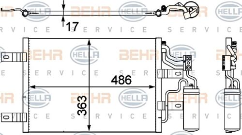 Condensateur climatique Opel Meriva BEHR refroidisseur de climatisation 1,3-1,7 L 2003-2010 - Photo 1/1