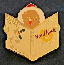 Hard Rock Cafe Houston - 1999 Holiday Caroler Series (#15 of 15) HRC Logo Pin