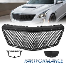 Grille Bumper Replacement For 2014-2019 Cadillac CTS Sedan B Style Gloss Black