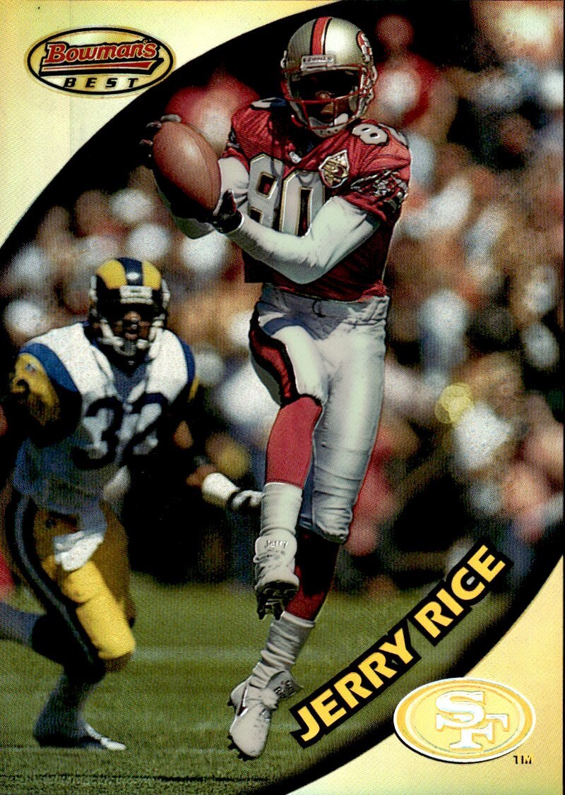 1997-98 Bowman's Best Jumbo Refractor #10 Jerry Rice *5852