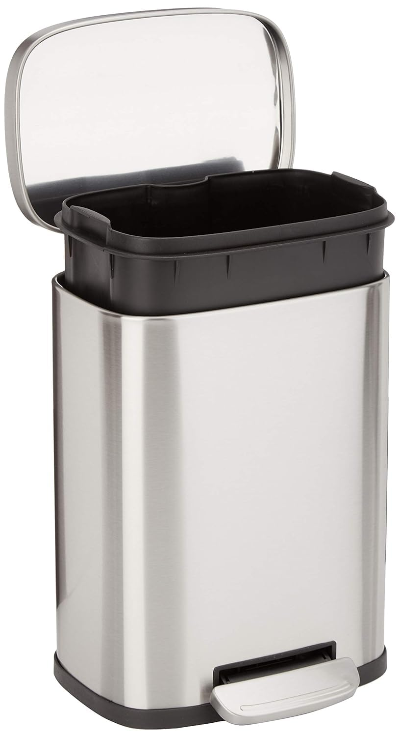5 Liter / 1.3 Gallon Soft-Close, Smudge Resistant Small Trash Can