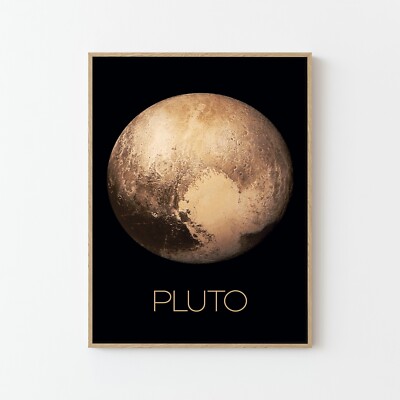 Pluto Raumfahrt Poster Kunstdruck | NASA Unsere Planeten Pluto A