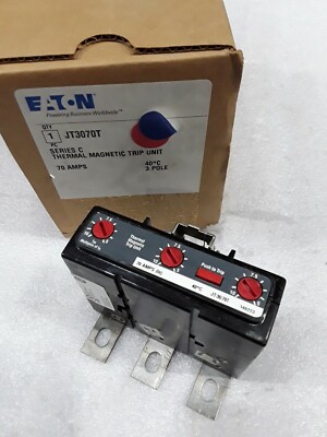 JT3070T CUTLER HAMMER TYPE JT TRIP UNIT ONLY 3P 70A 600VAC MAX NEW