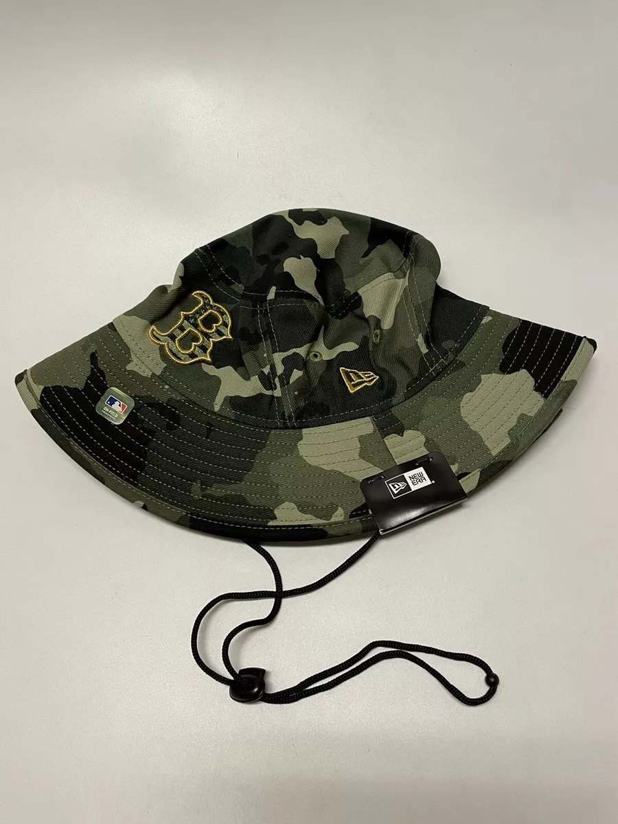 New Era Boston Red Sox 2022 Armed Forces Day Bucket Hat Camo Green