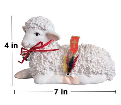 Easter Basket Decor Polish Traditional Easter Lamb Figurine Sheep