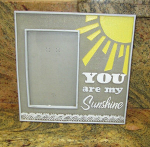 You Are My Sunshine Heavy Picture Frame, 3.5 inch X 5.5 inch opening