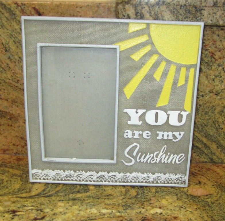 You Are My Sunshine Heavy Picture Frame, 3.5 inch X 5.5 inch opening