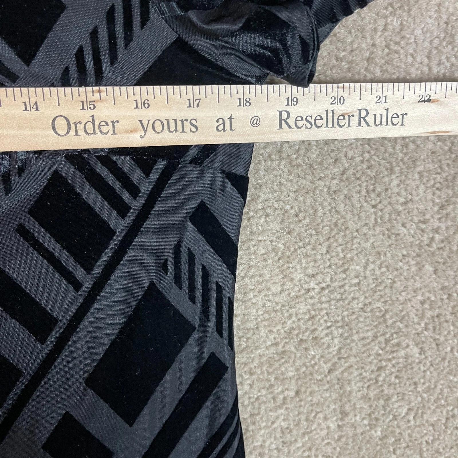 VETEMENTS Abito donna mercato nero casa bianca piccolo pullover velluto elasticizzato maglia chevron