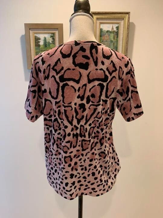 Auténtica Camiseta Gucci Vintage Leopardo Manga Corta Algodón Talla S Foto 2 de 4