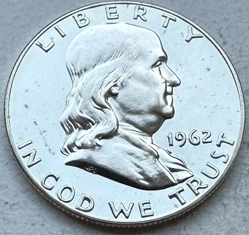 1962 Proof Franklin Half Dollar 90% Silver-INV#8481