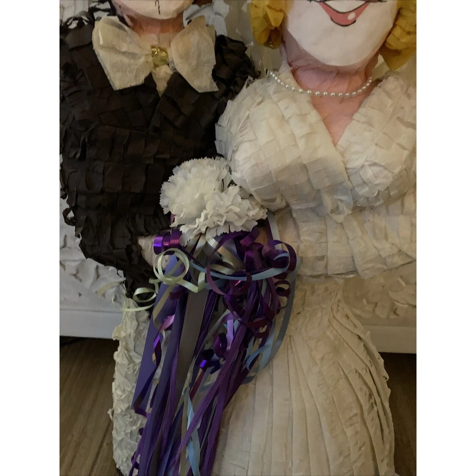 "Piñata de boda vintage entretenimiento de novia y novio divertido juego decoración 29""" Foto 3 de 4