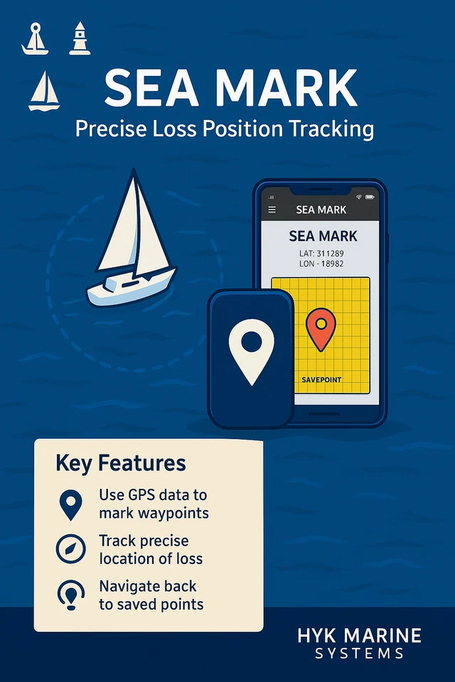 HYK SeaMark GPS Location Marker | Lost Position Tracker | Marine Navigation Aid - Image 2 of 4