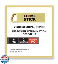 FixMeStick Gold Computer Virus Removal Stick for Windows PCs - Unlimited Use 