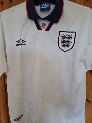 England Original Umbro 1994 Home Football Shirt, Size Large.
