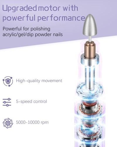 Nagel Bohrmaschine Elektrische Nagelfräser Maniküre Nagelfeile Fräser SET NEU - Bild 2 von 8