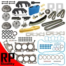 Head Gasket Timing Chain Kit Cam Gear Tool Fit Ford Police Interceptor Sedan 3.7