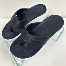 Sperry Windward Float Thong Sandal Size M 5 W 7 Navy White Unisex
