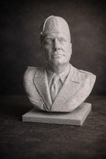 Busto Benito Mussolini effetto marmo scultura storica decorativa 10 cm stampa 3d