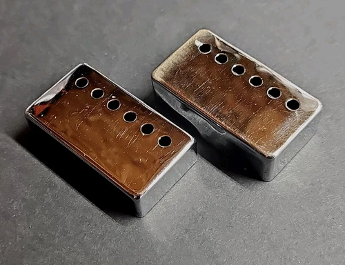 Vintage Gibson Type Humbucker PicK-Up Covers For Guitar - NICKEL TONE ( 1 pair )