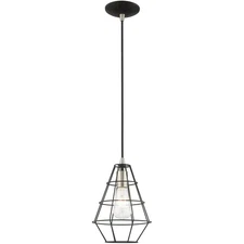 Livex Lighting 41322-04 Geometric Mini Pendant Black