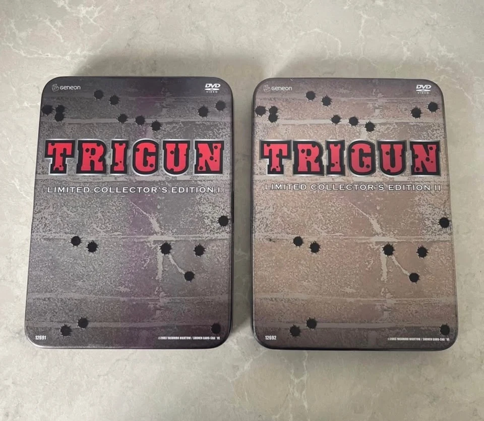 Trigun Limited Collector's Edition (I & II) Tin Embossed 3-Disc DVD Set (2003). - Image 2 of 4