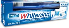 Lucky Super Soft Adult Whitening Toothpaste, 6.4 Ounce
