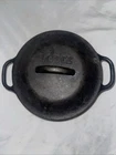 Lodge cast iron dutch oven w/ lid  VINTAGE  USA 2SP2