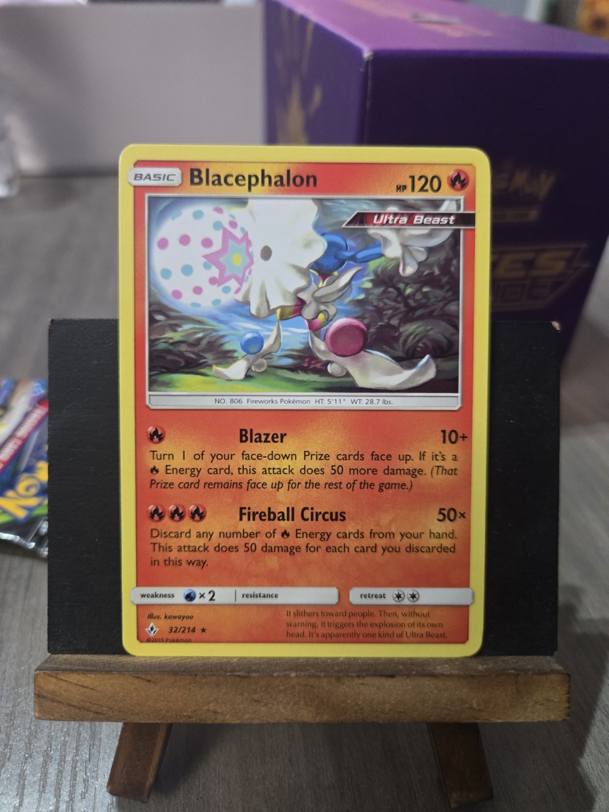Blacephalon 32/214 Rare Unbroken Bonds Pokemon Near Mint