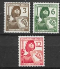 1937 GERMANY 3rd Reich Yvert Stamps 591-593 MICHEL N°643-645 New** MNH