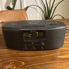 Vintage 90's Zenith Clock Radio w/ Cassette Player  Nature Sounds - Model Z321B