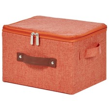 Storage Bins with Zipper Lids Decorative Lidded Baskets Boxes
