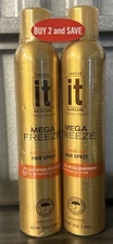 Freeze IT Mega Freeze Hair Spray, Extreme Hold 10 oz Each 2 Count