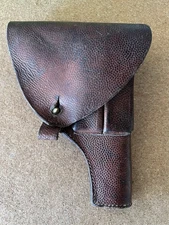 Vintage WWII Swedish M1907 Husqvarna Leather Holster - FN Browning