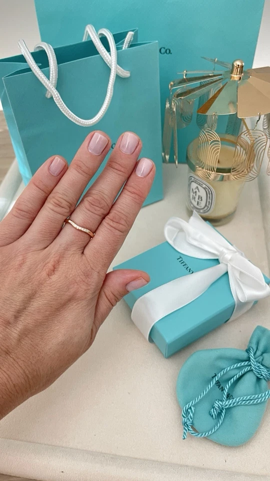 蒂芙尼 Elsa Peretti 玫瑰金表带 18K 钻石 尺寸 7.5 全新 1,900 美元 — 第 2/4 张图片