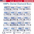 100pcs AZDENT Dental Super Coarse Diamond Burs FG Bur for High Speed Handpiece