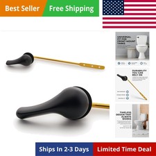 Black Toilet Handle - Front Mount Matte Black Toilet Flush Handle Lever Repla...