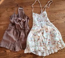 2 Adorable Summer Dress Romper BE COOl and Dance & Marvel Medium
