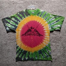 RARE Vintage Bob Marley Rap Tee Uprising Size Large Tie-Dye Rasta Fruit Loom Tag