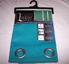 VCNY Home Neil Turquoise Solid Grommet Blackout Curtain Panel 52" X 90" NEW