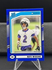 2024 Panini Donruss - Nate Wiggins, #391 (RC) - Press Proof, Blue - Ravens