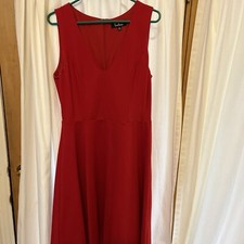 LULUS Red Dress Deep V Size XL