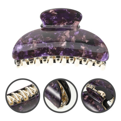 6PCS Acrylic Floral Pattern Multicolored Hair Claw Jaw Clips Clamps for Women