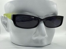 Vintage Y2K Eyeglasses NOS  Narrow Rectangle Style  Grey Sun Lens  Black/Neon