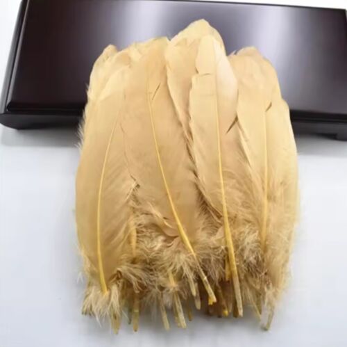 Real Goose Feathers Natural 12cm - 20cm Fly Craft Hat Arts Costume Plume UK - Picture 23 of 35