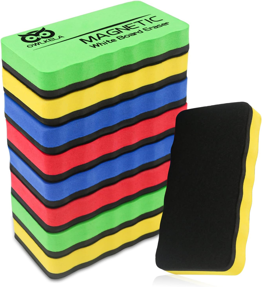 Dry Erase Erasers, Magnetic Whiteboard Erasers 8 Pack, Magnetic Dry Erasers for