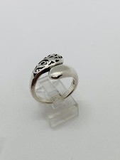 SIZE 6 4.3g 925 STERLING SILVER OPEN WORK BYPASS RING STAMPED HIGH QUALITY