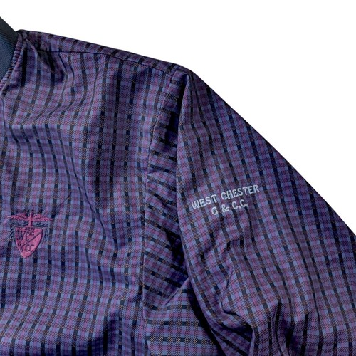 Forrester's Outerwear Vintage Womens Golf Plaid Purple Windbreaker Medium M - Picture 4 of 12