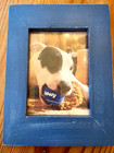 SAMPLE HOUSE Wood Easel Art or Photo Frame ~ Rustic/Distressed Blue ~ 6" x 8" OD — photo 1